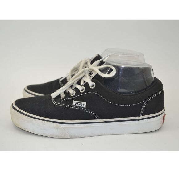 Vans Black Canvas Lace Up Low Top Sneakers Size 7 Classic - Picture 14 of 15